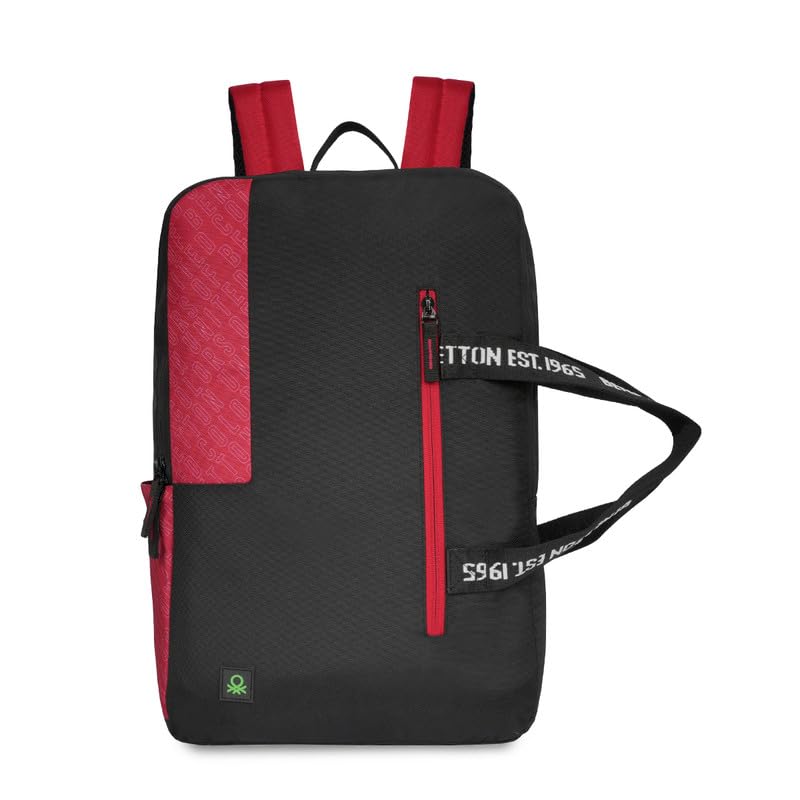 UNITED COLORS OF BENETTON Paullo Unisex Polyster 15L Laptop Backpack - Black+Red (B0CWP5YT5P) Amazon Price History, Amazon Price Tracker