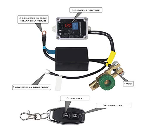 Mota Cortador de batería Interruptor eléctrico Compatible con coche Control remoto automático universal Fallas de parada