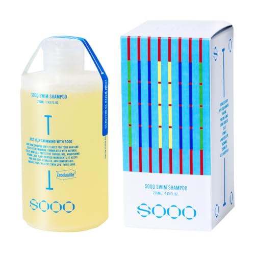 SOOO Swim Shampoo, Chlorine Removal After Swim Shampoo for Swimmers, Removes Salt & Residue, Refreshing dry itchy Scalp & Pool Odor, Citrus Scent, Silicone & Paraben-Free 7.43 fl. oz.