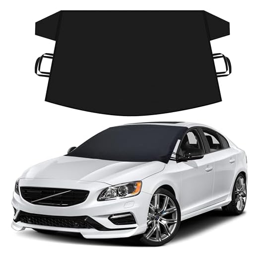 Autovir Windshield Cover for Ice and Snow | Durable Oxford Fabric | Windshield Cover for SUV, Sedan, Coupe & Hatchback | Protection from Snow, Ice & Frost | Winter Car Accessories | Medium (69"x42")