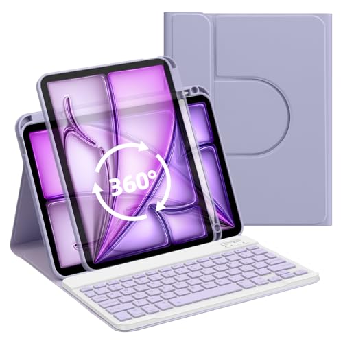 【最終値下げ】2024年発売iPad Air シルバー本体＆キーボードカバー 41-sSUS4aXL.jpg
