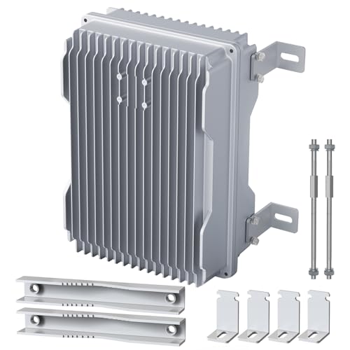 CHENGPI Outdoor Electric Cabinet Chassis Box - IP68 Waterproof Power Solar Cabinet Cast Aluminium Enclosure - Communication Monitoring Wall Mount Electrical Network Enclosure(12.6