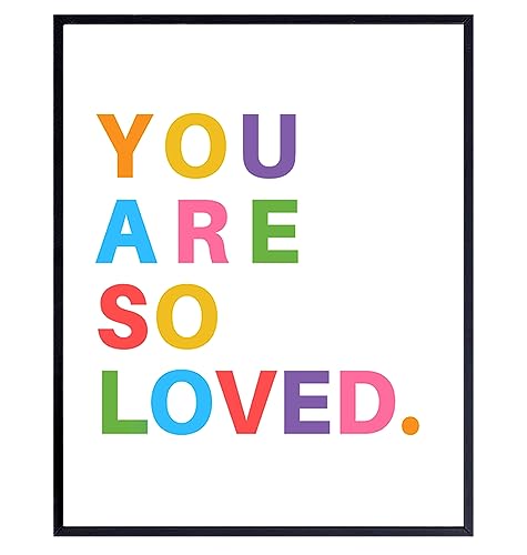 positive Quotes Kids Room Decor - Nursery Wall Art for