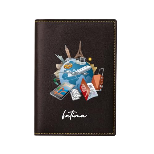 Image of Personalized Printed Passport Cover with Custom Name Design | Printed, Classy & Stylish | Customized Travel Accessories with Name | Travel Gifts