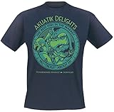 Ajuste : Regular World of Warcraft Akuatik Delights Hombre Camiseta Azul Marino M 100% algodón Regular