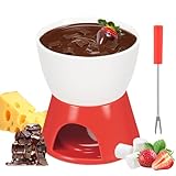 Facile à utiliser : nos fondues au chocolat sont faciles à utiliser et, contrairement aux casseroles à fondue électriques, vous pouvez également préchauffer la casserole à fondue. Après l'assemblage rapide, vous pouvez plonger les biscuits, les guimauves ou les fruits dans le service à fondue, en remuant et en les laissant fondre. Une fois le fromage ou le chocolat fondu, vous pouvez profiter de votre repas.