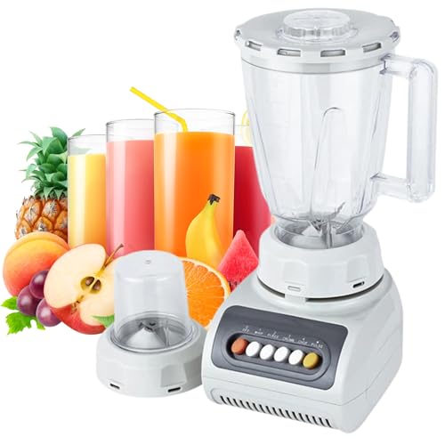 MarkHven Batidora de Vaso - Licuadora de Vaso - Jarra 1,5 Litros - 4 velocidades - Cuchillas de Acero Inoxidable para un Exprimido Rápido/Incluye 2 vasos - Batidora para Zumos, Batidos, Smoothies