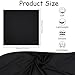 Ptwola 27.5'' Large Satin Head Scarf Silk Like Square Scarf Fashion Satin Bandana for Hair Wrapping at Night Versatile Accessory Headband for Women (Black)