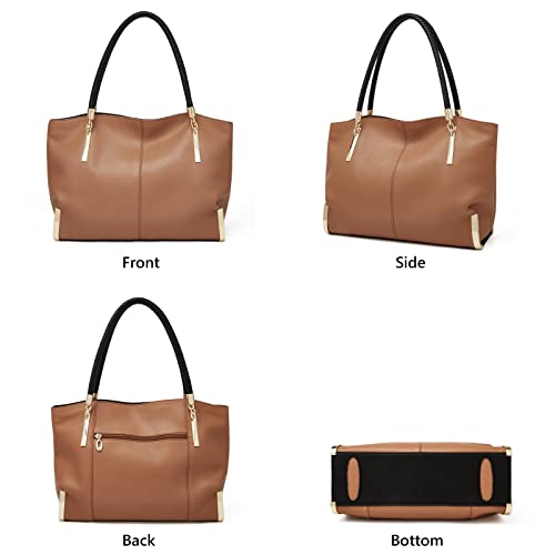 Image of FOXLOVER Large Capacity Tote Handbags for Women, Women's Top-handle Bags Fashion Shoulder Bags Purses Minimalist design
