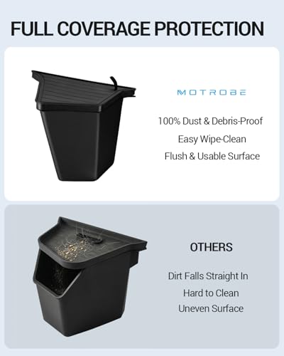 Image of Motrobe 2025 2026 Tesla Model Y Juniper Trunk Organizer Rear Trunk Storage Bins with TPE Lid Waterproof Trunk Side Storage box Model Y Refresh Interior Accessories(5-Seater ONLY, Not Fit 7-Seater)