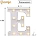 Pooqla LED Marquee Letter Lights Sign, Light Up Alphabet Letter for Home Party Wedding Decoration E