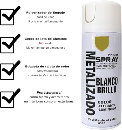 Miniatura 4 de More Free-Pintura Spray Especial Cromo Plata Multicolor Profesional 400ml Adecuado Metal Madera Y Plástico Pack De 1 Unidad
