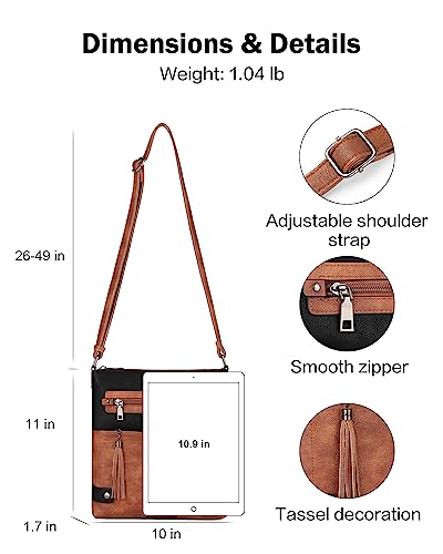 Sac à main FADEON avec compartiments multiples et pompon tendance - 5