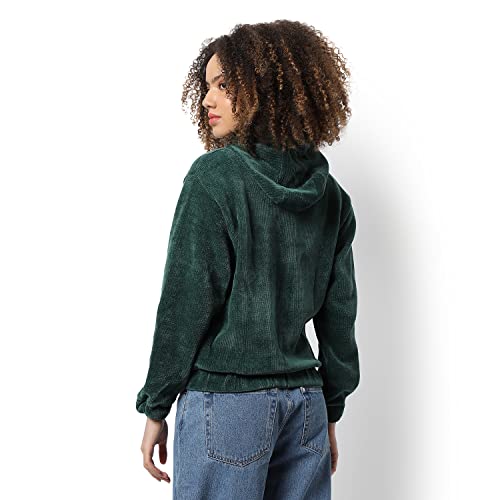 Image of Campus Sutra Women's Cotton Hooded Neck Sweatshirt