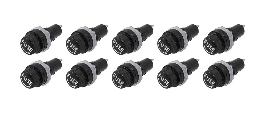 SP Electron (Pack of 10) Glass Fuse Holder 250V 3A, 5A,10A,15A, 20A, 25A, 30A 12mm Fuse Holder 5X20mm PCB Panel Mount Fuse Holder-image-40