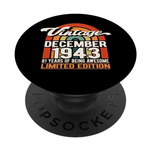81 años de ser impresionante Nacido en diciembre de 1943 - 81 cumpleaños PopSockets PopGrip Intercambiable