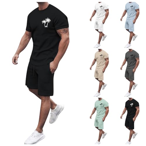 Mens Casual Spring Solid Color Short Sleeve Turndown Top Shorts Pant Suit Big Suit Mens Beach Clothes Outfits2