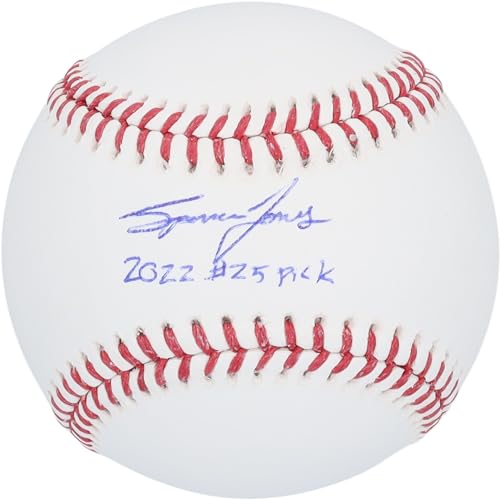 Spencer Jones New York Yankees Autographed Baseball with "2022#25 Pick" Inscription - Autographed College Baseballs