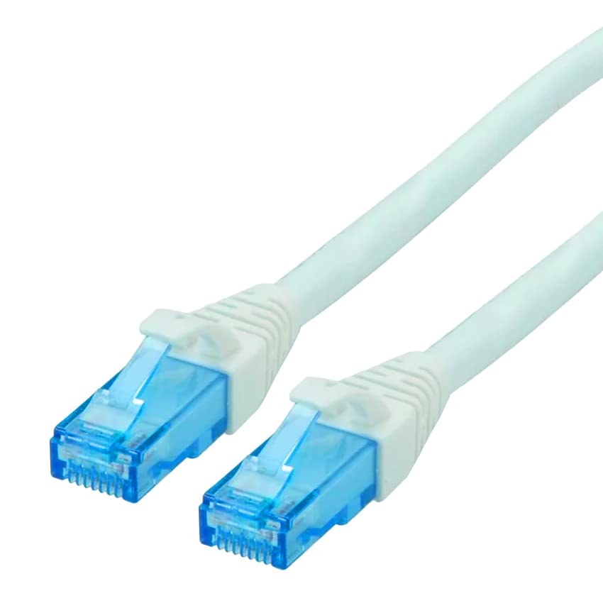 Levitantes CAT 5e U/UTP Patch Cable PVC Digitus Cable 2 m Grey Blue for Network Communication, Grey with blue plug, CAT 5e - Image 2