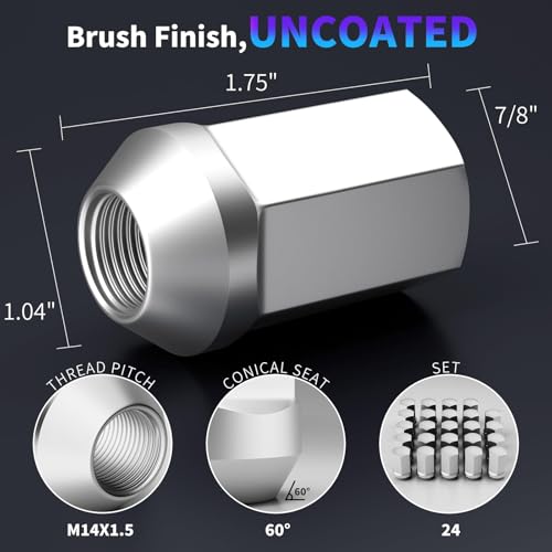 Image of Titanium M14x1.5 Lug Nuts, 24pc | Grade 5 Ti-6Al-4V, Aerospace Alloy