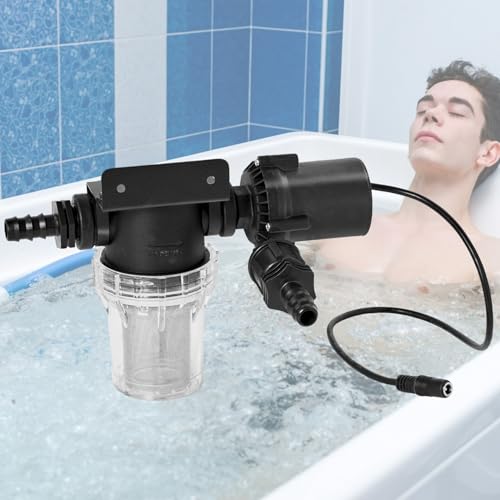 Image of Ice Bath Water Chiller Pump Ice Bath Accessories Kit， Ice Bath Pump， Cold Plunge Kit with External Pump, Filter, Hose, Compatible 300L 500L Chiller & Inflatable Cold Plunge Tub