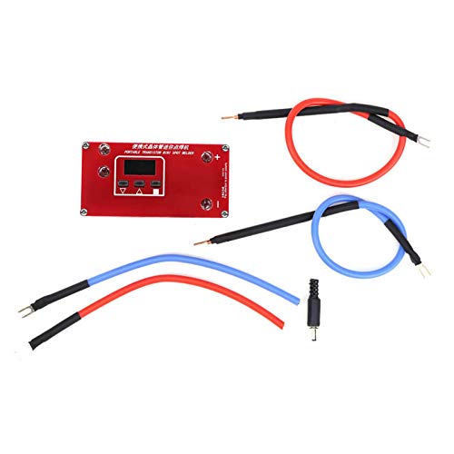 Mini soldadora por puntos, m�quina port�til de soldadura por puntos con bater�a de transistores 18650, herramientas el�ctricas seguras para transistores con pantalla LCD,equipo de soldadura por puntos