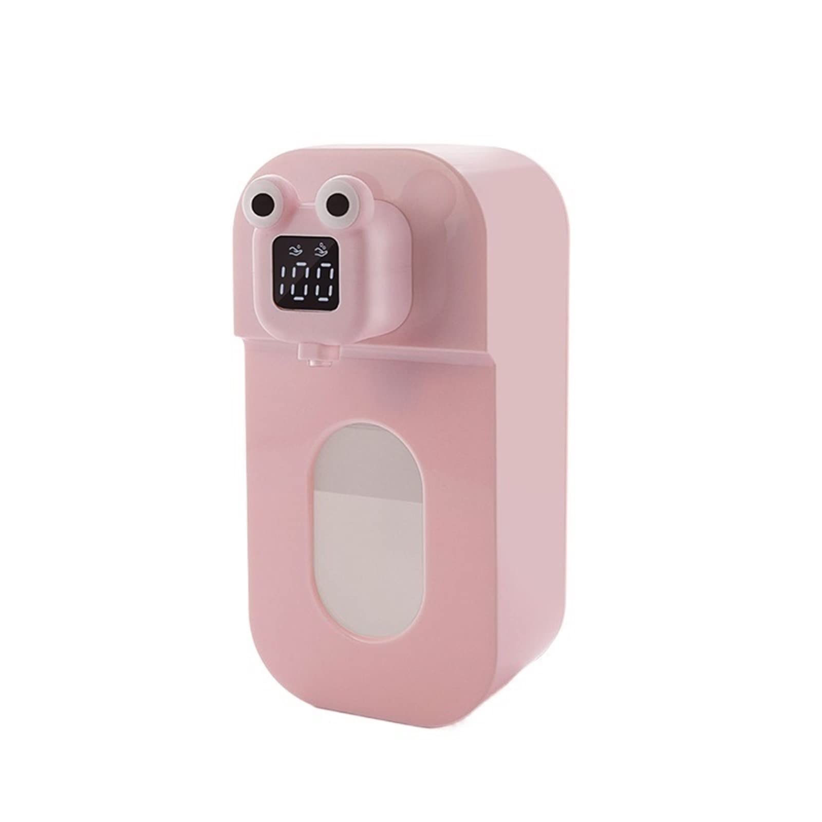 Dispensador de jabón automático de espuma rosa para un lavado de manos higiénico en cocina
