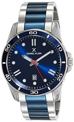 Preisvergleich Produktbild Daniel Klein Premium Herrenuhr, Silber und Blau Armband