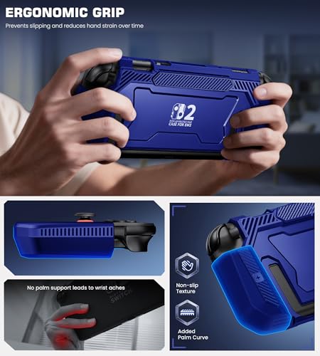 Image of Dockable Blue Case for Nintendo Switch 2,[Exclusive Pop-up Joy-Con Quick Release][Military-Grade Protection][Stand Compatible] Switch 2 Protective Case with Ergonomic Grip, Shell for Switch 2 Console