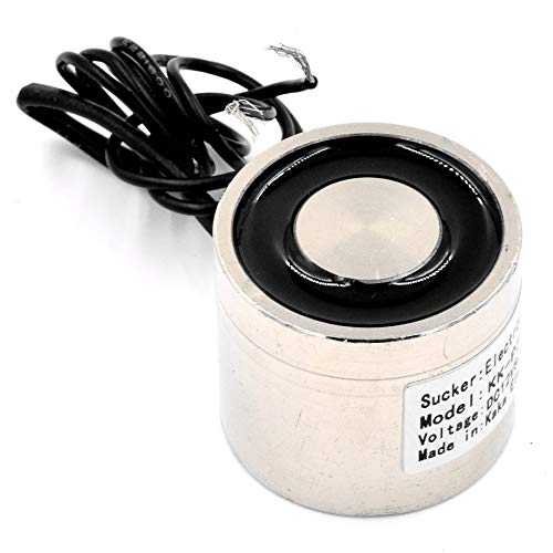 DC 12V 300N 66LB/30Kg Suction Holding Sucker Round Electric Magnet Solenoid Lifting Cylinder Electromagnet 35 x 30mm