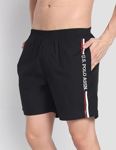 Image of U.S. Polo ASSN. Men's IYAX Brand Stripe Dual Pocket Boxers