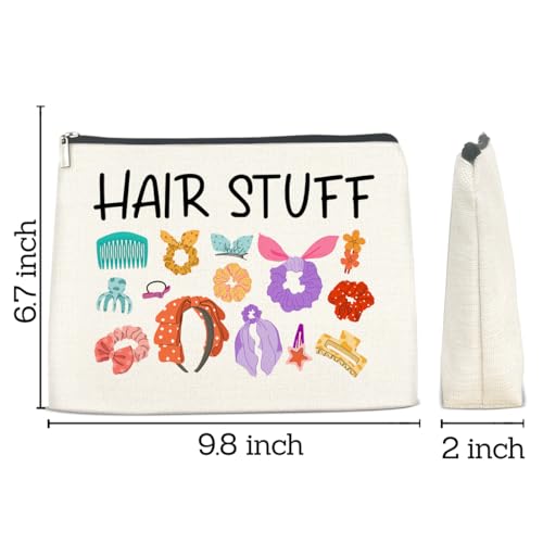 Hair Stuff Zipper Makeup Bag Cosmetic Pouch Gifts for Women Girls Hairstylist Hairdresser Hair Stuff Travel Storage Bag2