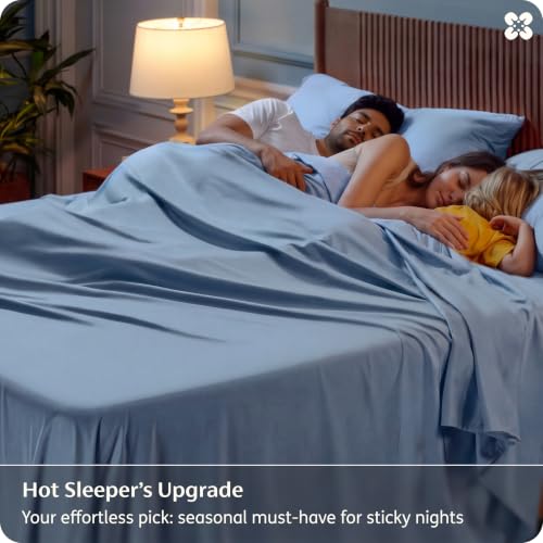 Image of Bedsure PureWoven 100% Rayon Derived from Bamboo, King Size Sheets Set