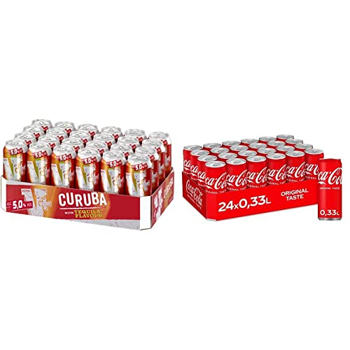Veltins V+ Curuba Biermischgetränk, EINWEG (24 x 0.5 l Dose) & Coca-Cola Classic, Pure Erfrischung mit unverwechselbarem Coke Geschmack in stylischem Kultdesign, EINWEG Dose (24 x 330 ml)
