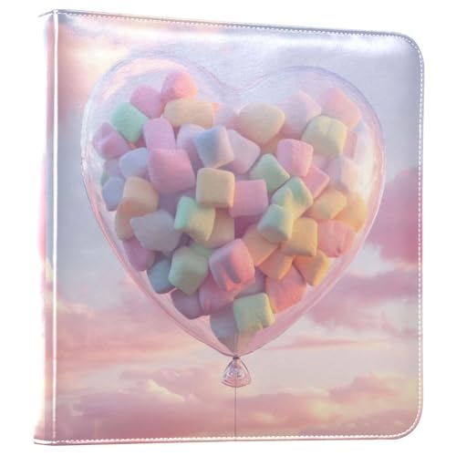 Álbum de fotos Adhesivo DIY Scrapbook Álbum con Balones de Caramelo de San Valentín, Encuadernador de 3 Anillos, 40 páginas, 8x10 para recuerdos miniatura 1