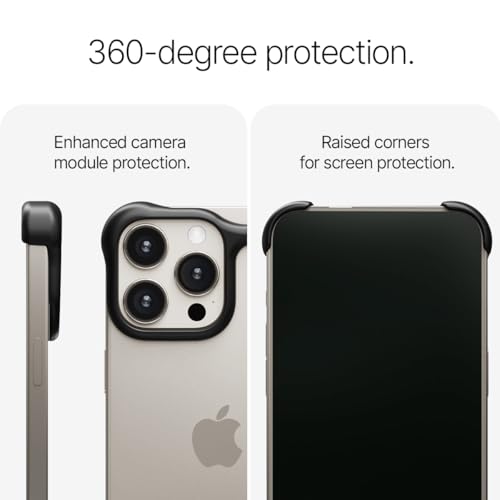 Image of Arc Pulse Compatible with iPhone 16 Pro Max Phone Case (2024), Minimalist Protective Shock Absorption Aerospace Grade Aluminum Shells + Elastomer Inlays Easy Fit 6.9 inch (Aluminum Matte Black)