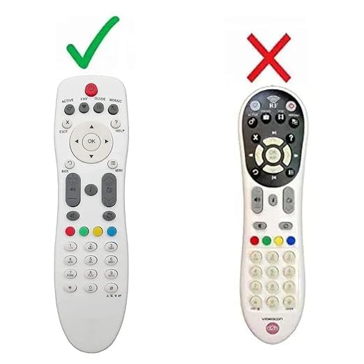 Image of Videocon New Model D2H Remote Original HD Box Set Top Box (Non Voice | Not RF) Exactly Same Remote Will Work Only - Please Match The Image with Your Old Product