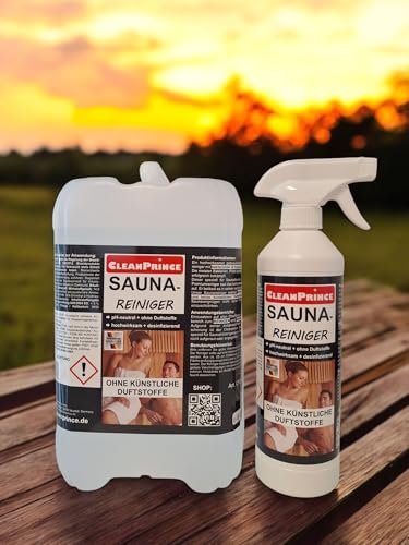 Saunareiniger 5,5 Liter | Saunaholzreiniger Holzreiniger Desinfektion Sauna Saunadesinfektion sofort gebrauchsfertiger Nachfüllkanister