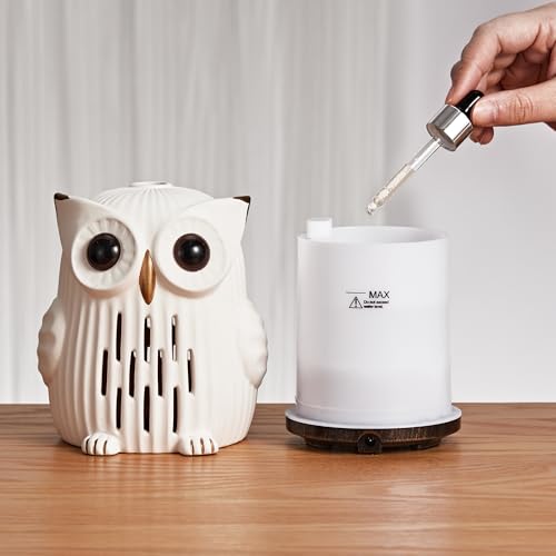 Difusor aromático eléctrico de cerámica ALIEYE búho blanco miniatura 2