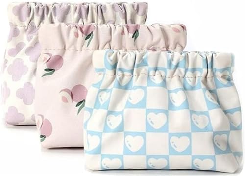 【Facile da trasportare】La nostra pochette trucchi ha una dimensione mini di 12x13cm, perfetta per viaggi d'affari o viaggi, si può mettere in borsa, in valigia, ecc, senza occupare molto spazio.