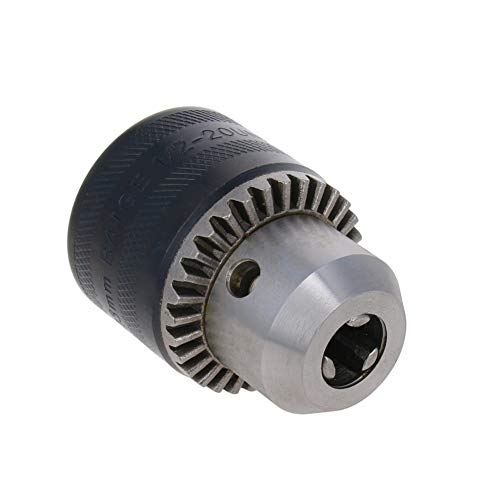 Utoolmart ドリルチャック クイックチェンジドリルチャック インパクトドライバー 用 ドリルチャック y45鋼 手動+四角いハンドル ネジ長さ15mm ねじ仕様1/2インチ アダプターソケット キーレスドリルチャック インパクトドライバー 電動ドリル 1個入り