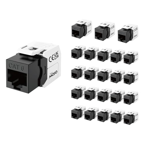 Prise Keystone CAT6 Gigabit Tecmojo non blindée pour optimiser le débit de vos boîtiers RJ45