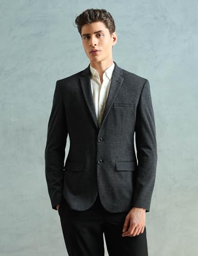 Image of Arrow Men's Zero Calorie Slim Fit Textured Blazer