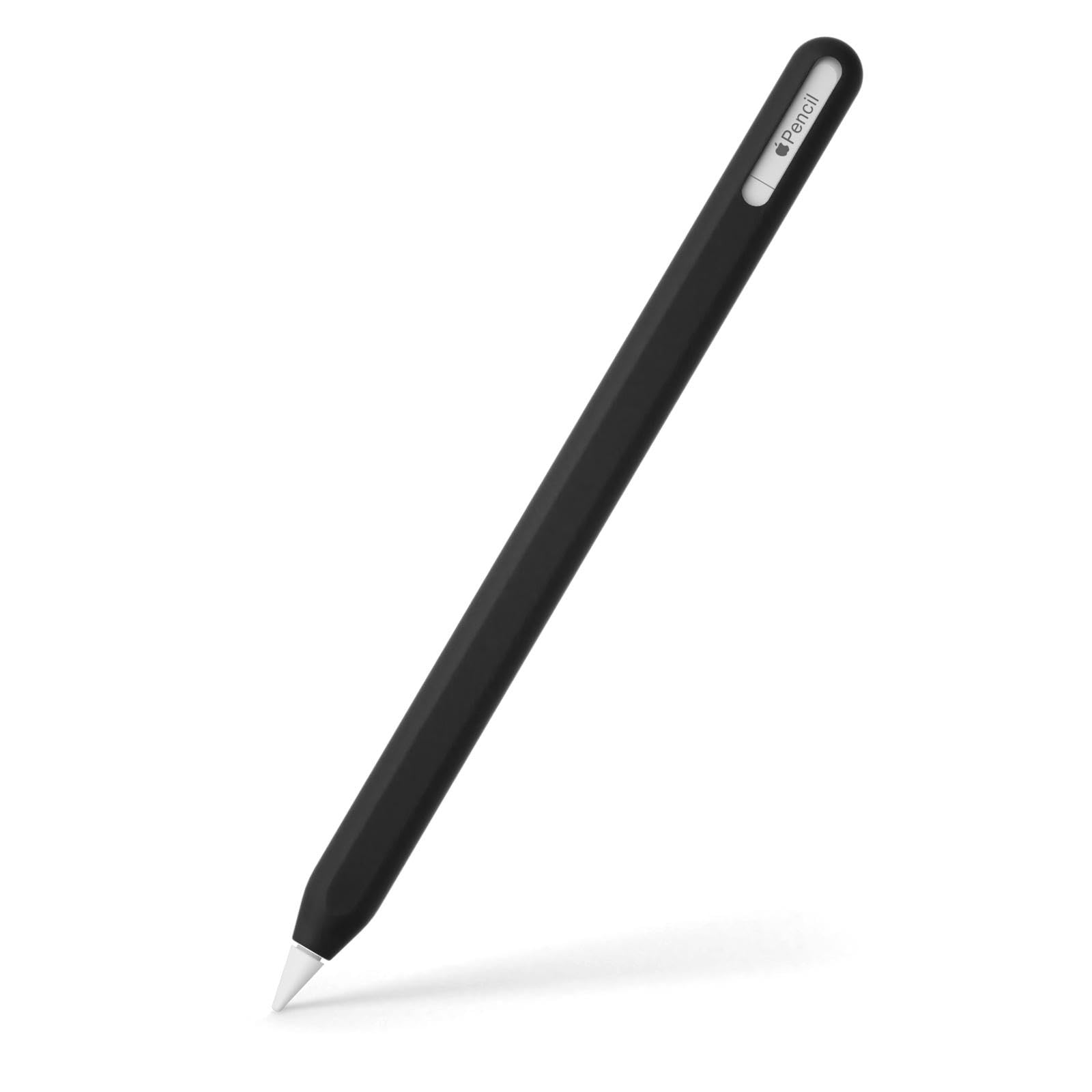 Oboe Silicone Cover Pencil Case Sleeve Compatible with Apple Pencil (USB-C) for iPad Pro 11/12.9 inch Skin (B-Black) [Stylus Pencil is NOT Included]-image-36