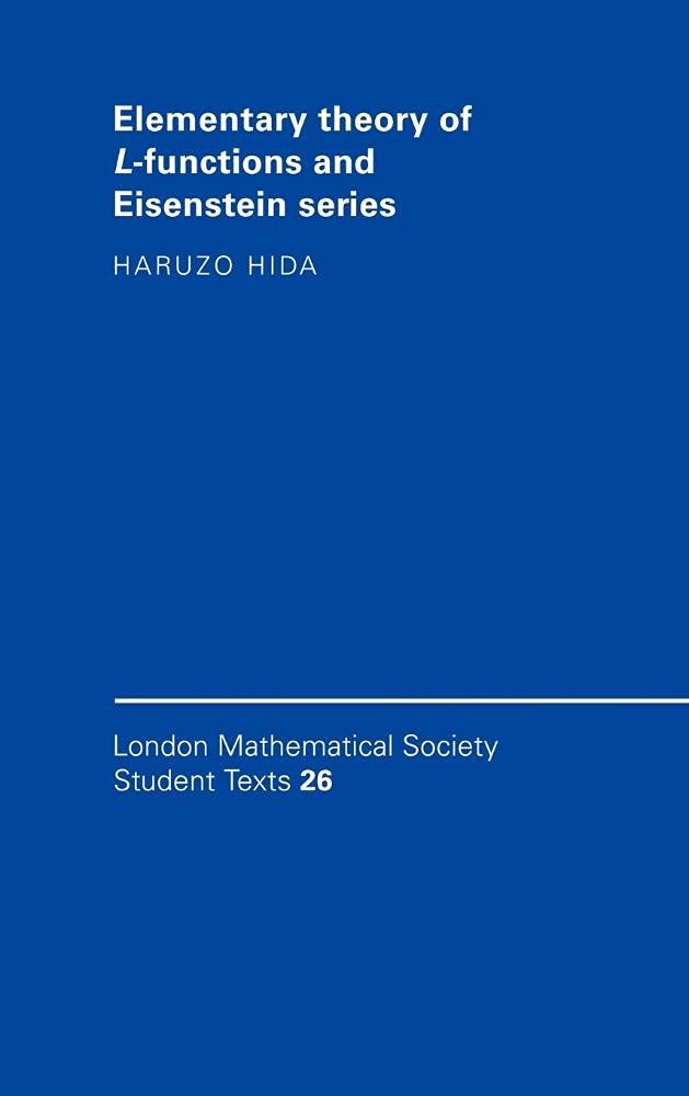Elementary Theory of L-functions and Eisenstein Series