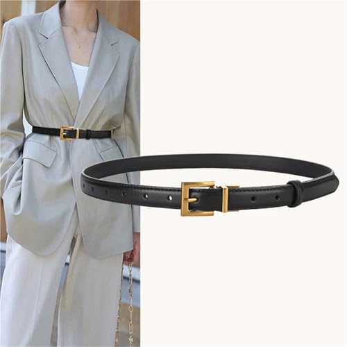 Women's Leather Gold Buckle Fashion Hundred Jeans Casual Decorative Belt3