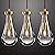 Joyunleo Raindrop Pendant Light Fixtures Set of 3, Brass Glass Pendant Lighting, Teardrops Pendant Lights Kitchen Island, Indoor Pendant Light for Kitchen Island Bedroom Bathroom, Included Bulb