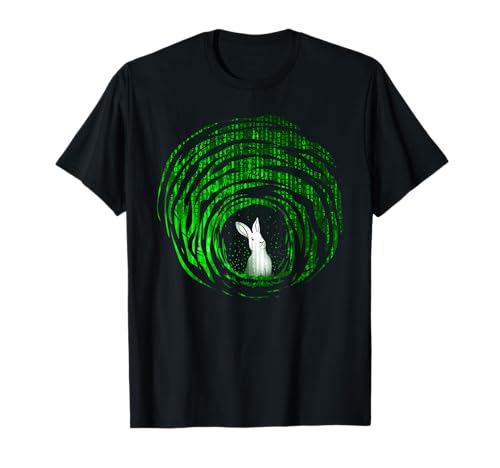 Conspiracy Theories Green Vortex Hole With Rabbit T-Shirt