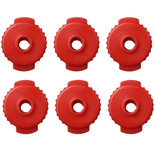 GWYAN 6 Pcs Quick Release Cymbal Nuts Red Placstic Cymbal Mates for Percussion Drum Kit Jazz Drum...