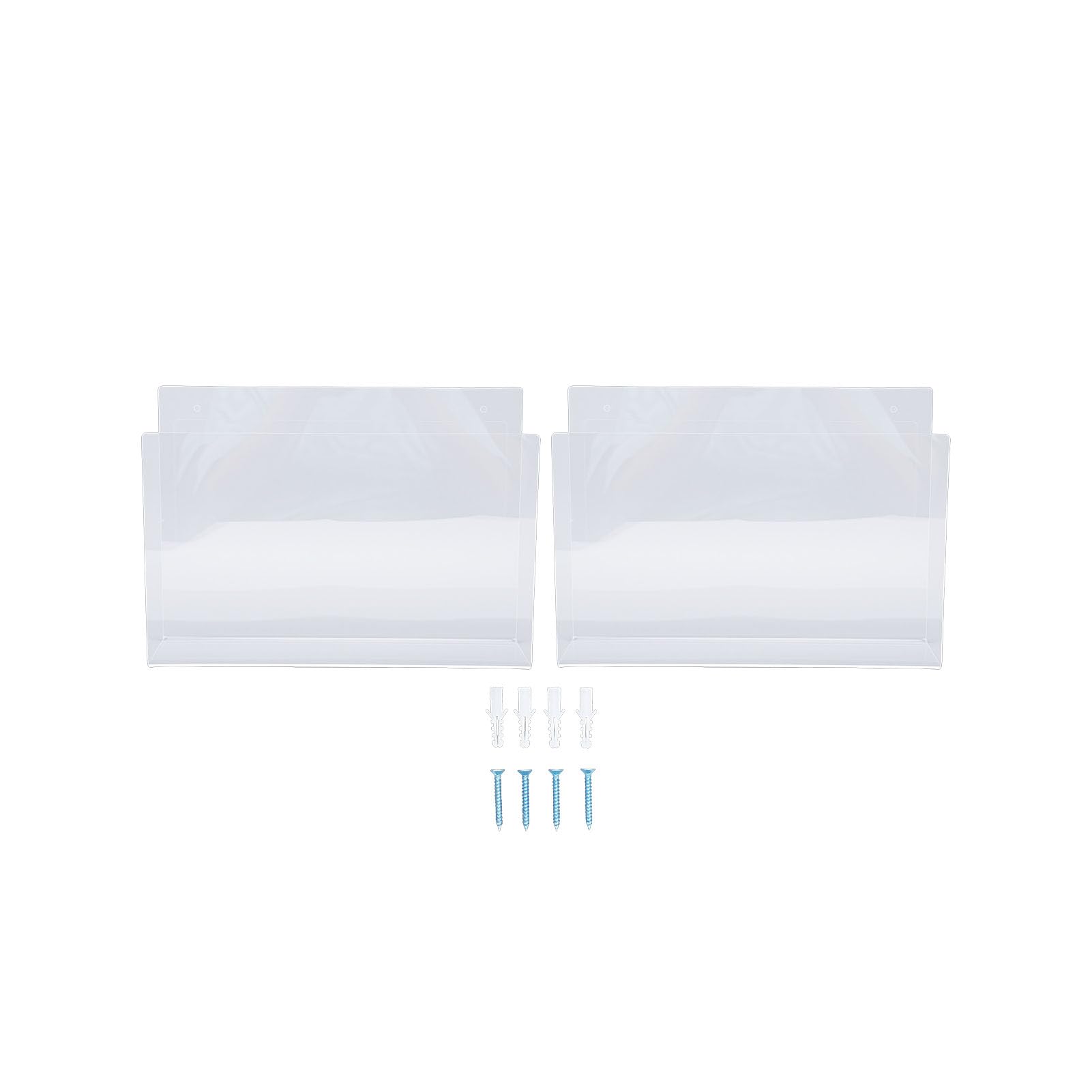 Archivador de Pared de Acrílico Transparente, Paquete de 2, Organizador de Montaje en Pared Autoadhesivo para Almacenamiento de Revistas, Folletos de Cartas, Soporte para Correo de de un